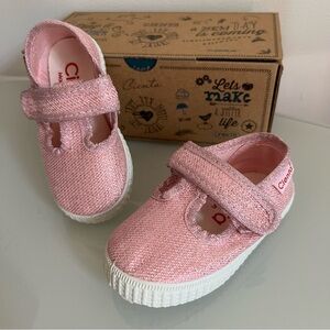 CIENTA Toddler Pink Sparkle T-Strap Shoes, EU20
